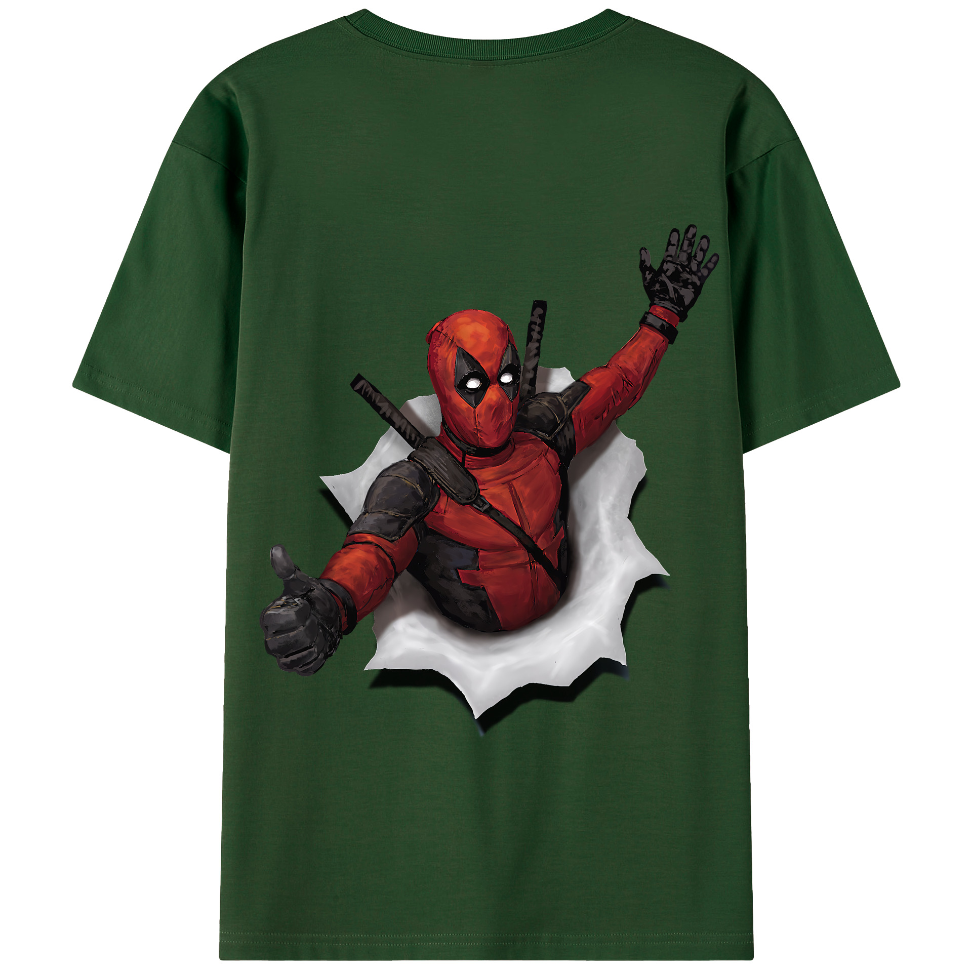 （画像用） Deadpool デッドプール 綿100％半袖Tシャツ（背面プリント）
